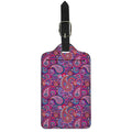 Purple And Pink Paisley Pattern Print Luggage Tag