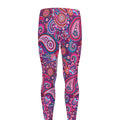 Purple And Pink Paisley Pattern Print Men's Leggings