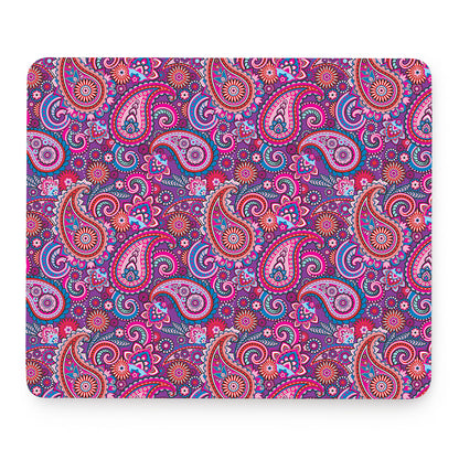 Purple And Pink Paisley Pattern Print Mouse Pad