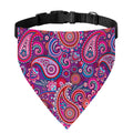 Purple And Pink Paisley Pattern Print Over The Collar Dog Bandana