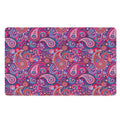 Purple And Pink Paisley Pattern Print Polyester Doormat