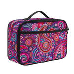 Purple And Pink Paisley Pattern Print Portable Lunch Bag