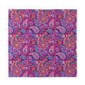 Purple And Pink Paisley Pattern Print Silk Bandana