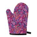 Purple And Pink Paisley Pattern Print Single Oven Mitt