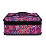 Purple And Pink Paisley Pattern Print Small Lunch Bag