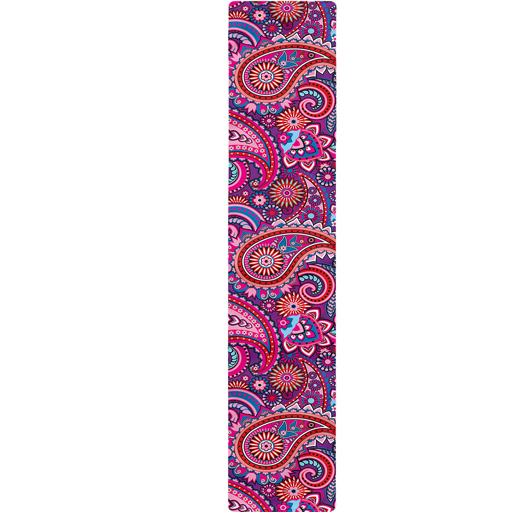 Purple And Pink Paisley Pattern Print Table Runner