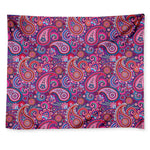 Purple And Pink Paisley Pattern Print Tapestry