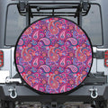 Purple And Pink Paisley Pattern Print Tire Cover