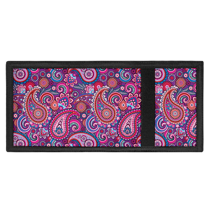 Purple And Pink Paisley Pattern Print Trifold Wallet