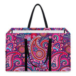 Purple And Pink Paisley Pattern Print Utility Tote Bag