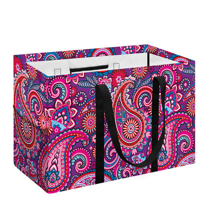 Purple And Pink Paisley Pattern Print Utility Tote Bag