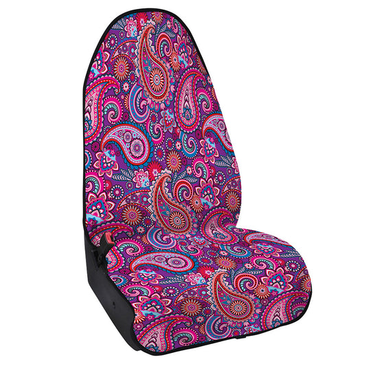 Purple And Pink Paisley Pattern Print Waterproof Car Seat Cover