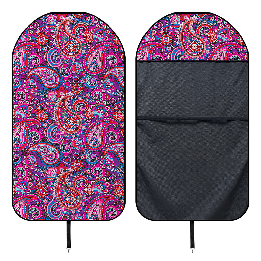 Purple And Pink Paisley Pattern Print Waterproof Car Seat Cover
