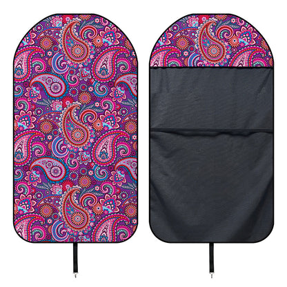 Purple And Pink Paisley Pattern Print Waterproof Car Seat Cover