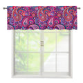 Purple And Pink Paisley Pattern Print Window Valance
