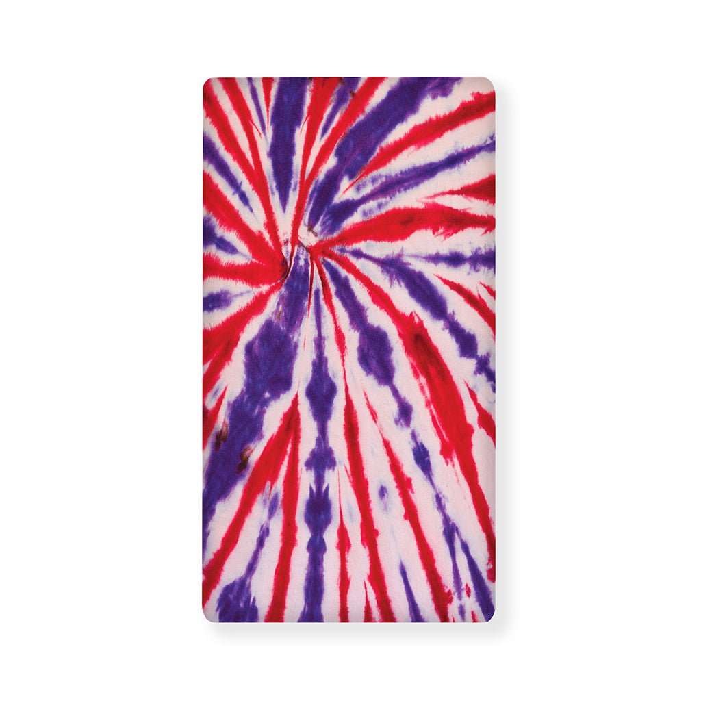 Purple And Red Spider Tie Dye Print Baby Crib Sheet