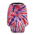 Purple And Red Spider Tie Dye Print Baby Seat Cover