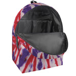 Purple And Red Spider Tie Dye Print Backpack