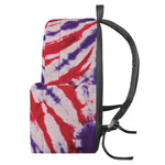 Purple And Red Spider Tie Dye Print Backpack