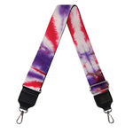 Purple And Red Spider Tie Dye Print Bag Strap