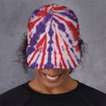 Purple And Red Spider Tie Dye Print Baseball Cap