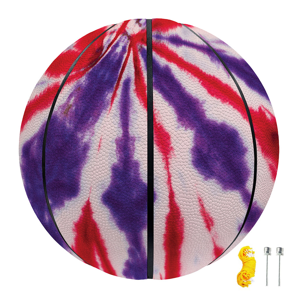 Purple And Red Spider Tie Dye Print Basketball