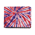 Purple And Red Spider Tie Dye Print Bifold Wallet