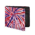 Purple And Red Spider Tie Dye Print Bifold Wallet