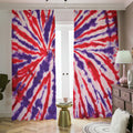 Purple And Red Spider Tie Dye Print Dimout Pencil Pleat Curtains
