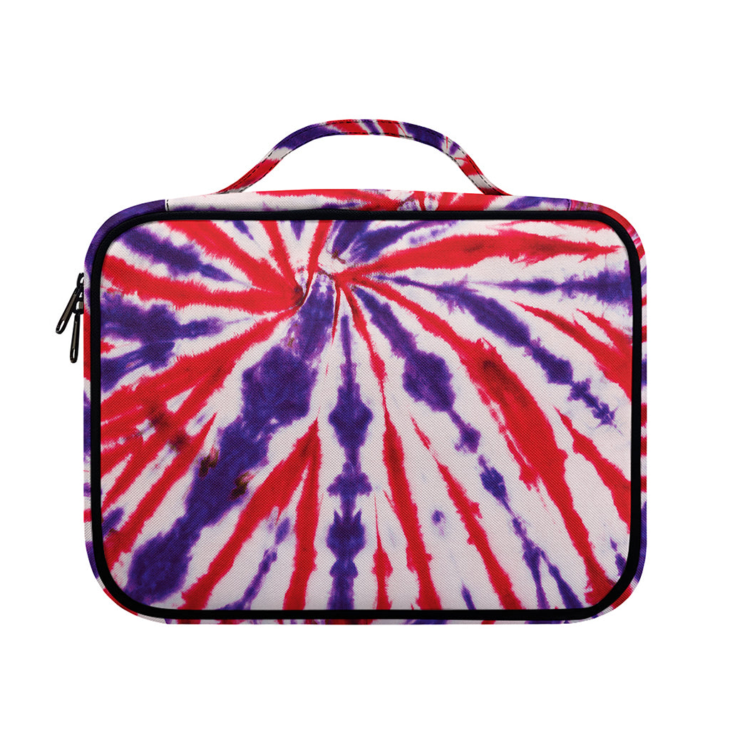 Purple And Red Spider Tie Dye Print Briefcase Bible Bag