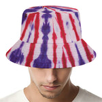 Purple And Red Spider Tie Dye Print Bucket Hat