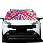 Purple And Red Spider Tie Dye Print Car Windshield Snow Cover