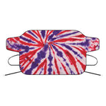 Purple And Red Spider Tie Dye Print Car Windshield Snow Cover