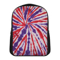 Purple And Red Spider Tie Dye Print Casual Backpack