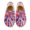 Purple And Red Spider Tie Dye Print Casual Shoes