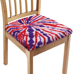 Purple And Red Spider Tie Dye Print Chair Cushion Cover