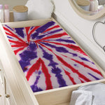 Purple And Red Spider Tie Dye Print Changing Pad Cover