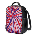 Purple And Red Spider Tie Dye Print Crossbody Lunch Bag