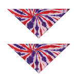 Purple And Red Spider Tie Dye Print Dog Bandana
