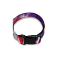 Purple And Red Spider Tie Dye Print Dog Collar