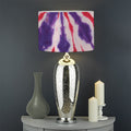 Purple And Red Spider Tie Dye Print Drum Lamp Shade