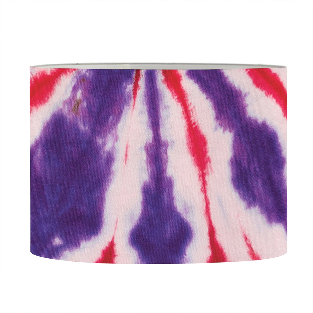 Purple And Red Spider Tie Dye Print Drum Lamp Shade
