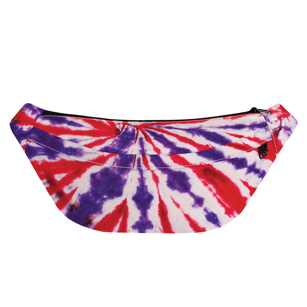 Purple And Red Spider Tie Dye Print Fanny Pack