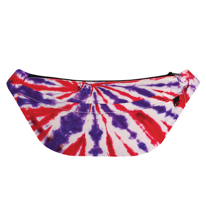 Purple And Red Spider Tie Dye Print Fanny Pack