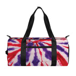 Purple And Red Spider Tie Dye Print Gym Bag