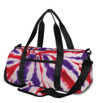 Purple And Red Spider Tie Dye Print Gym Bag