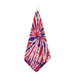 Purple And Red Spider Tie Dye Print Hand Towel