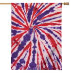 Purple And Red Spider Tie Dye Print House Flag