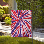 Purple And Red Spider Tie Dye Print House Flag