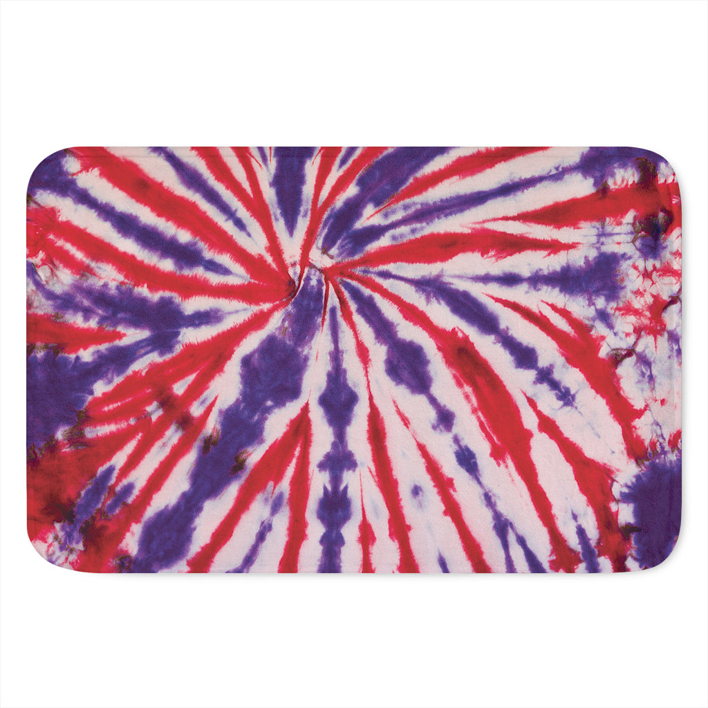 Purple And Red Spider Tie Dye Print Indoor Door Mat